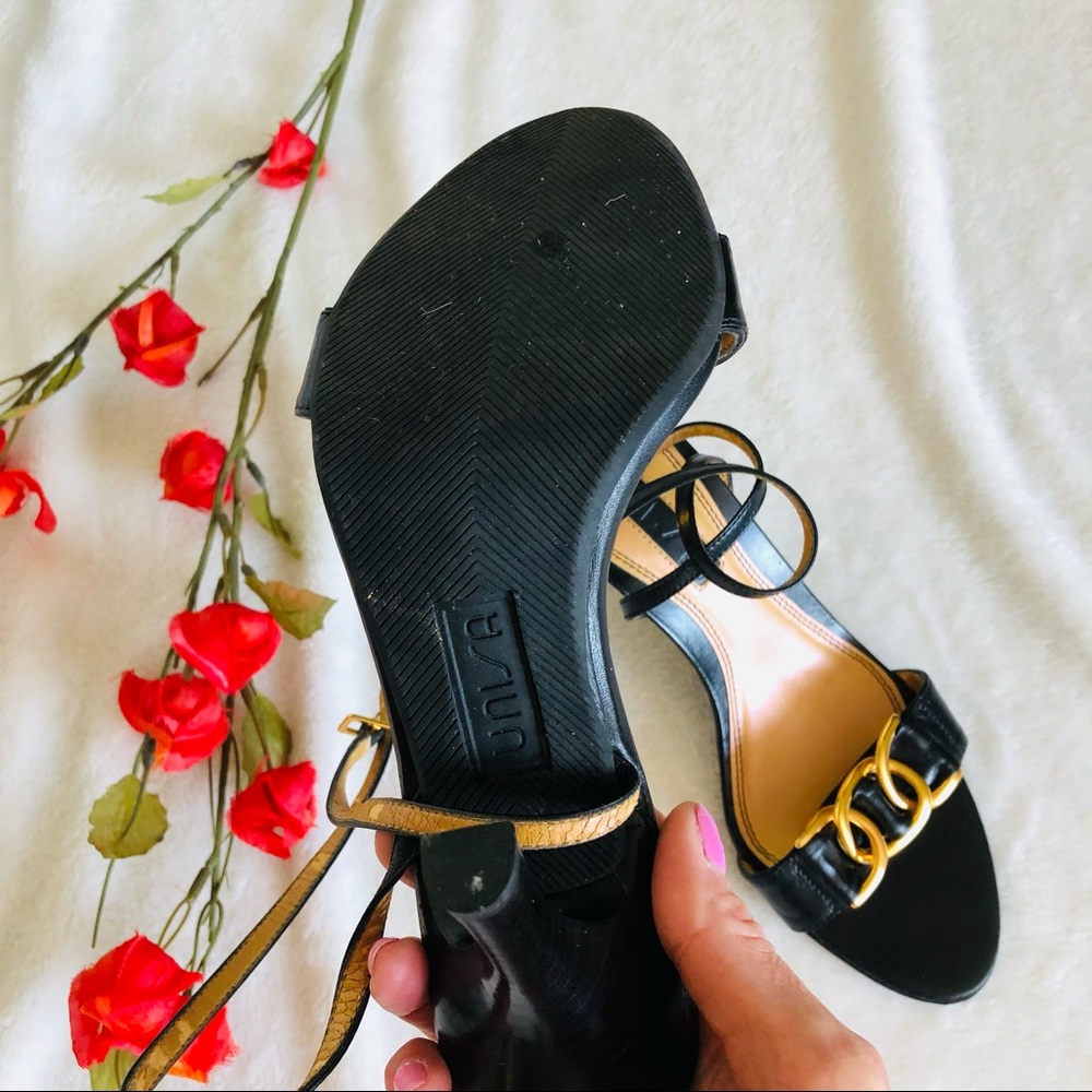 Unisa | Leather gold chain sandals - Picture 8 of 11